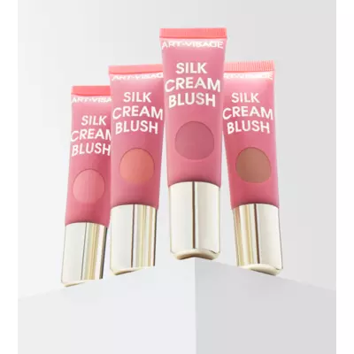 Art-Visage Румяна кремовые с сатиновым финишем Silk cream blush, 3,8 г (431 Холодный розовый)