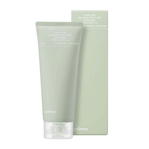 Celimax Пенка для умывания с BHA-кислотой и центеллой против акне - Jiwoogae cica BHA acne foam cleansing, 150 мл