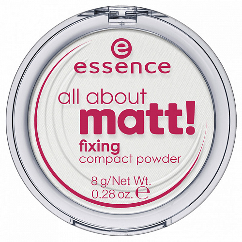 ESSENCE Пудра компактная all about matt! fixing compact powder, прозрачная