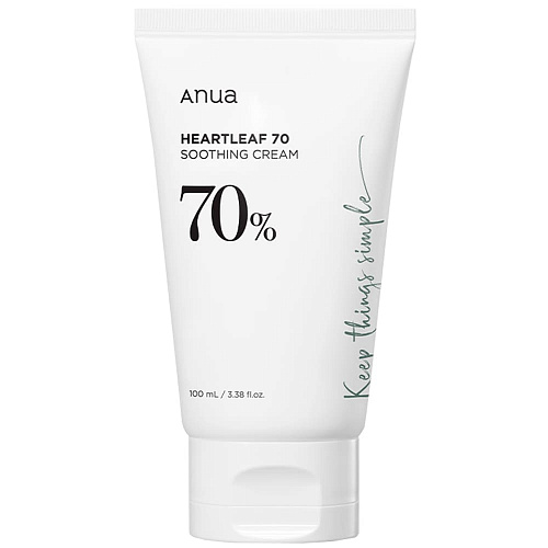 Anua Успокаивающий крем с хауттюйнией Heartleaf 70% Cream Soothing, 100 мл