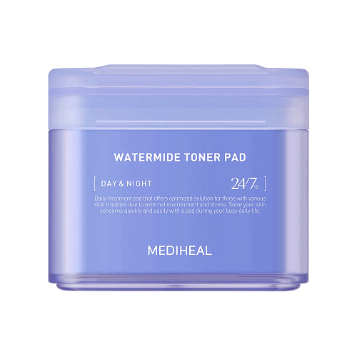 Mediheal Интенсивно увлажняющие тонер-пэды с ледниковой водой Watermide Toner Pad, 100 шт