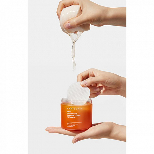 APRILSKIN Пилинг-пэды с каротином Real Carrotene Blemish Clear Vita Pad, 60 шт. 135 г