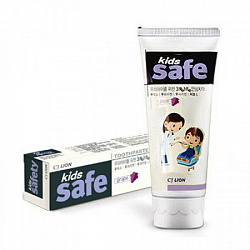 LION Детская зубная паста со вкусом винограда KIDS SAFE 90g oldsale50%