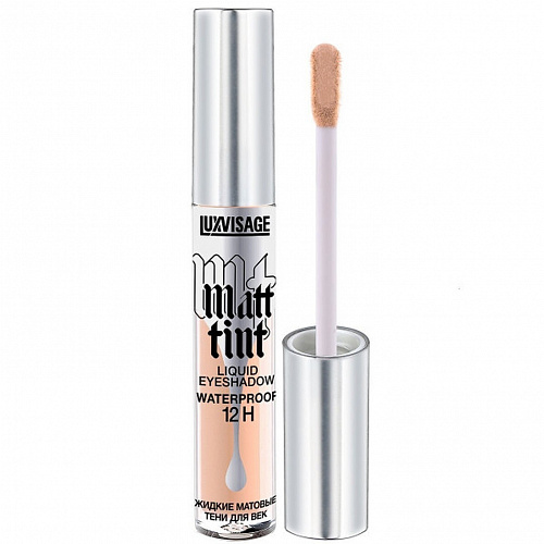 LUXVISAGE Тени для век жидкие матовые Matt tint waterproof 12H, 3,5 гр (101 Cream Beige)