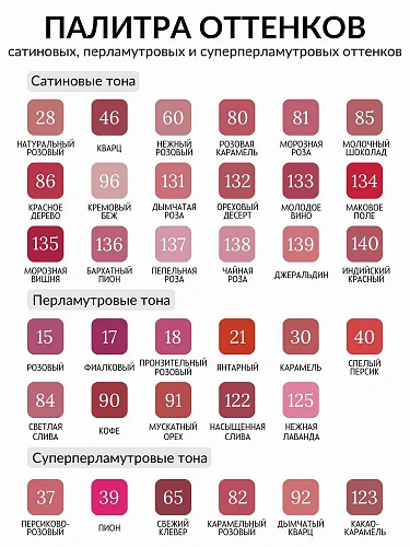 BELOR DESIGN Губная помада PARTY, 4,3 г (122 насыщенная слива)