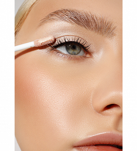 LUXVISAGE Тени для век жидкие SATIN Nude super stay, 3,5 гр (201 Ivory)