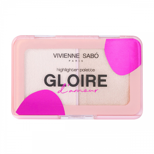 VIVIENNE SABO Палетка хайлайтеров Gloire d'amour Highlighter Palette, 6 г (01 · Светло-розовый)