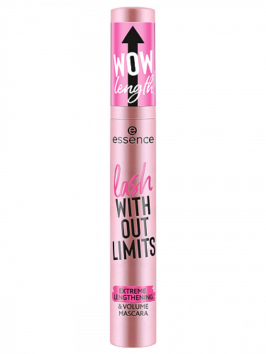 ESSENCE Объемная тушь для ресниц с эффектом удлинения Lash Without Limits Extreme Lengthening & Volume, 13 мл (01 Чёрный)