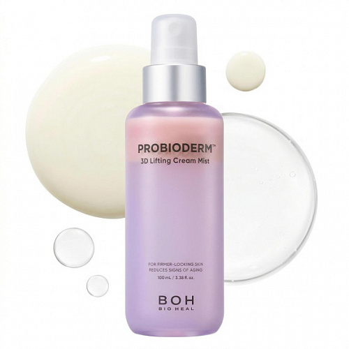 BIOHEAL BOH Двухфазный кремовый мист с пробиотиками и пептидами Probioderm 3D Lifting Cream Mist, 100 мл