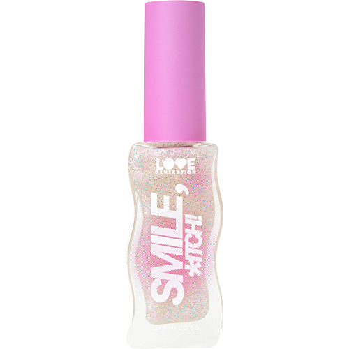 Love Generation Блеск для губ Lipgloss Smile, *itch! (01 her lips - прозрачный с мерцающими блестками)