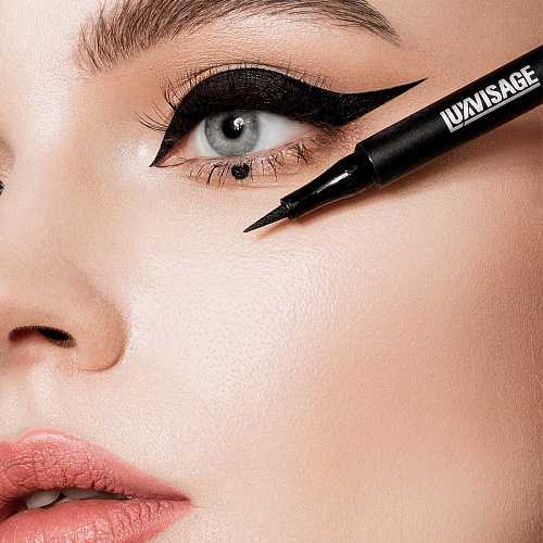 LUXVISAGE Подводка-фломастер для глаз  MATT TATTOO waterproof 24H smudgeproof, черная