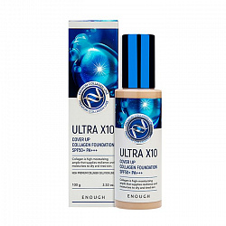 ENOUGHT Тональный крем Ultra X10 cover up Collagen foundation #13