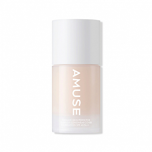 AMUSE Тональная основа с полуматовым финишем Ceramic Skin Perfector Foundation SPF40/PA++, 30 мл (01 Porcelain)