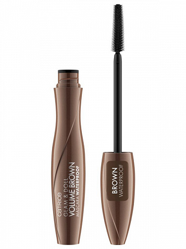 CATRICE Тушь для ресниц Glam & Doll водостойкая, Volume Brown Mascara Wp, 010 Коричневая