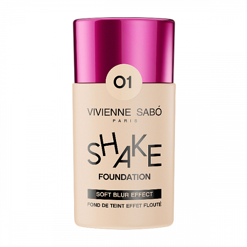 VIVIENNE SABO Тональный крем-флюид с натуральным блюр эффектом Shake Foundation Soft Blur Effect, 25 мл (01 · Светло-бежевый)