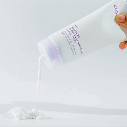 Celimax Слабокислотная пенка для умывания нежная успокаивающая- Relief madecica pH balancing foam cleansing, 150 мл