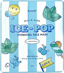 Koelf Освежающая гидрогелевая маска с мятой и содой Ice-Pop Hydrogel Face Mask Mint & Soda,30 гр