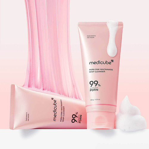 Medicube Пенка для умывания с ПДРН PDRN Pink Niacinamide Whip Cleanser, 120 мл